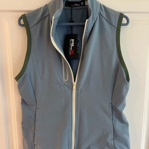 RLX Golf Ralph Lauren women’s printed Terry Sleeveless Full-zip vest size M, NWT